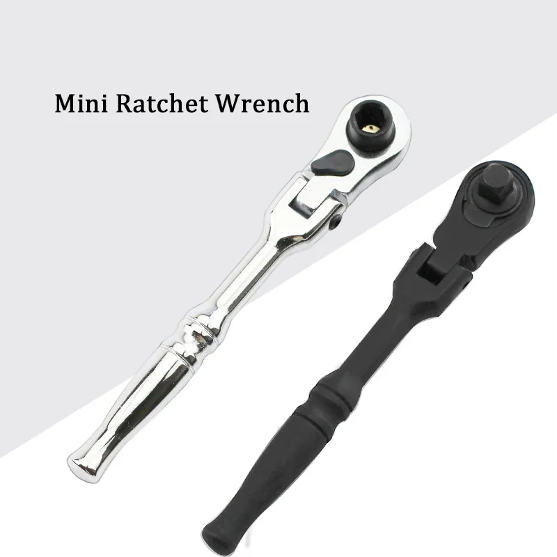 

Ключ с храповым механизмом на 72 зубца, мини-регулируемый торцевой ключ для головки 1/4, регулируемый ключ с двойной головкой, ручные инструменты