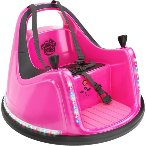 

Bumper Buddy Ride On Electric Bumper Car for Kids & Toddlers, 12V 2-Speed, Ages 1 2 3 4 5 Year Old Girls - Remote Control