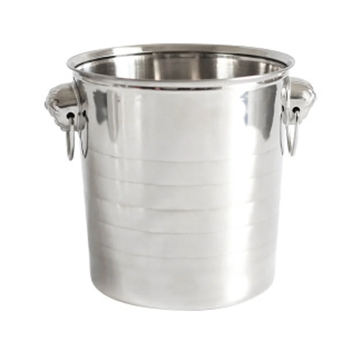 B08B-Stainless Steel Ice Punch Bucket Wine Beer Cooler Champagne Cooler Portable Bar Party Club Ice Bucket Container 3L