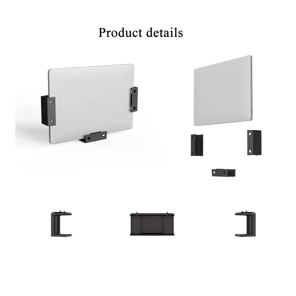

Portable Heat Dissipation Laptop Mount Bracket Under Desk Black Laptop Storage Stand Cooling Charging Keyboard Storage Laptop