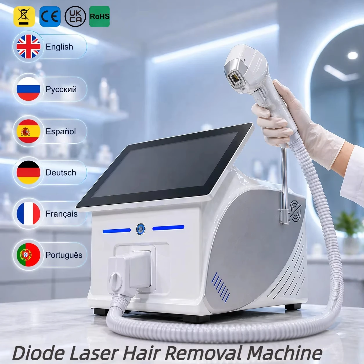 Ice Cool Laser Hair Remover Diode+YAG Painless Permanent Hair Removal For Men & Women
