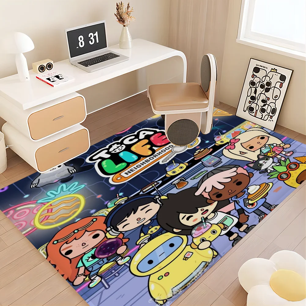 Toca Boca Toca Life World Floor Mat Floor Mat INS Style Soft Bedroom Floor House Laundry Room Mat Anti-skid Household Carpets