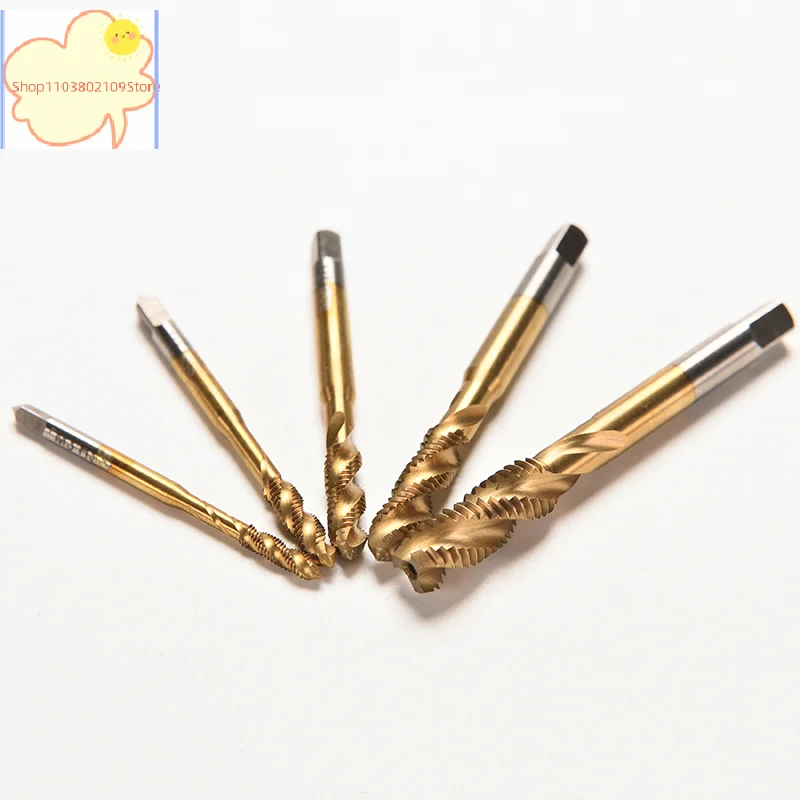 【HT】M3 M4 M5 M6 M8 High Speed Steel HSS Screw Thread Metric Spiral Hand Plug Tap Kit
