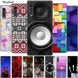 For LG Velvet Luxury Phone Case Black Soft Silicone TPU Back Cover for LGVelvet 5G Funda LMG910EMW Protector Capa Cartoon Coque