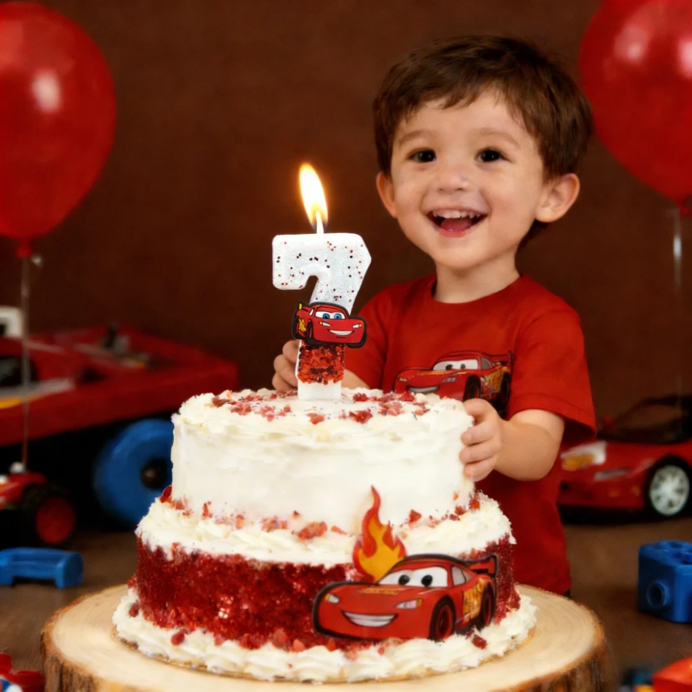 Lilin Digital 0-9 Balap Lightn - Lighting Mcqueen Decor ulasan dan harga