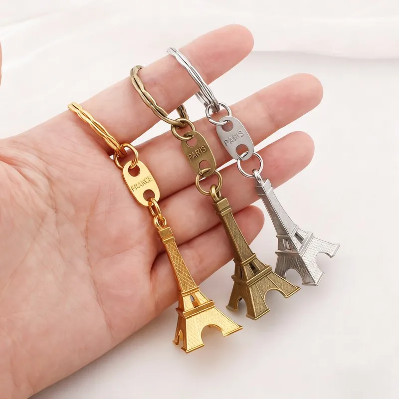 Eiffel Tower Keychain Retro Decorative French Souvenir Key Ring