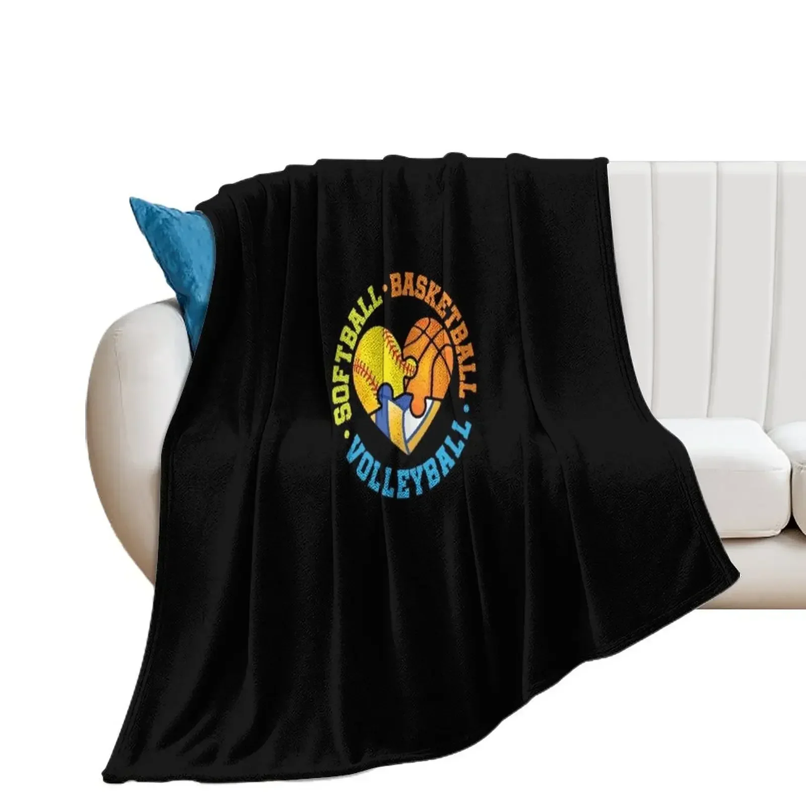 

Softball Basketball Volleyball Throw Blanket Travel anime Blankets