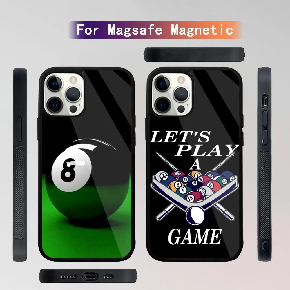 

Billiards Snooker Sports Phone Case For iPhone 15,14,13,12,11,Plus,Pro,Max Mini Magsafe Magnetic Wireless Charging