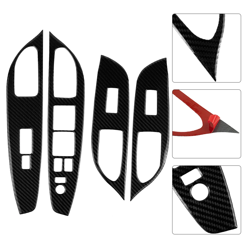

Carbon Fiber Car Casement Switch Panel Cover Trim for Infiniti G37 0713 Easy to Install Long Lasting Performance
