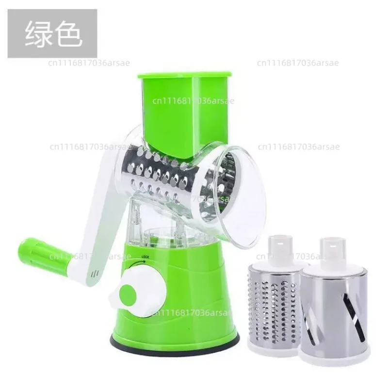 Multifunctional 3-in-1 Manual Vegetable Slicer Round Mandoline Slicer Potato Cheese Kitchen Machine Radish Shredder Kitchen Drum