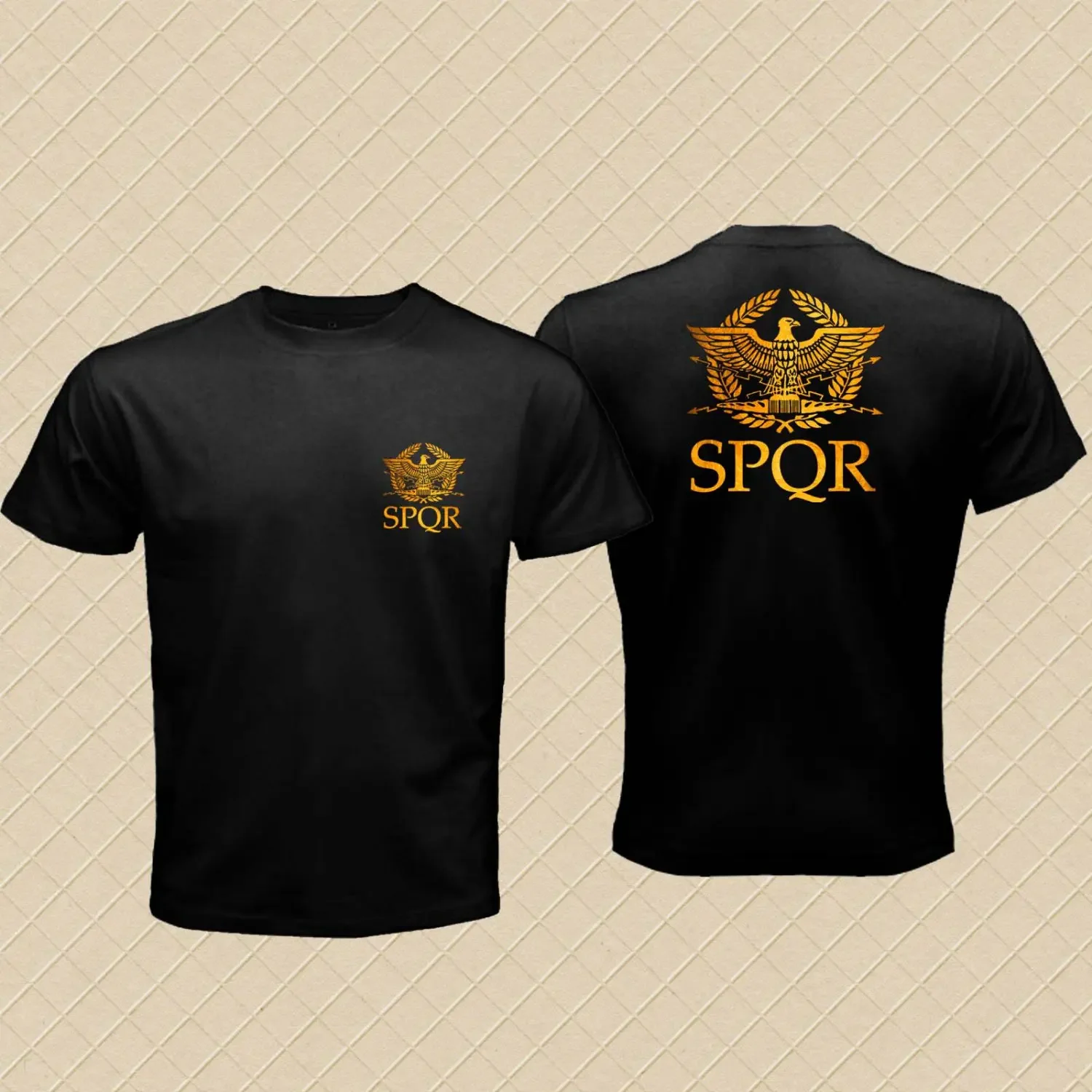

SPQR Roman Army Imperial Roman Military Black Men T-Shirt Short Sleeve Casual Cotton O-Neck Summer T Shirt