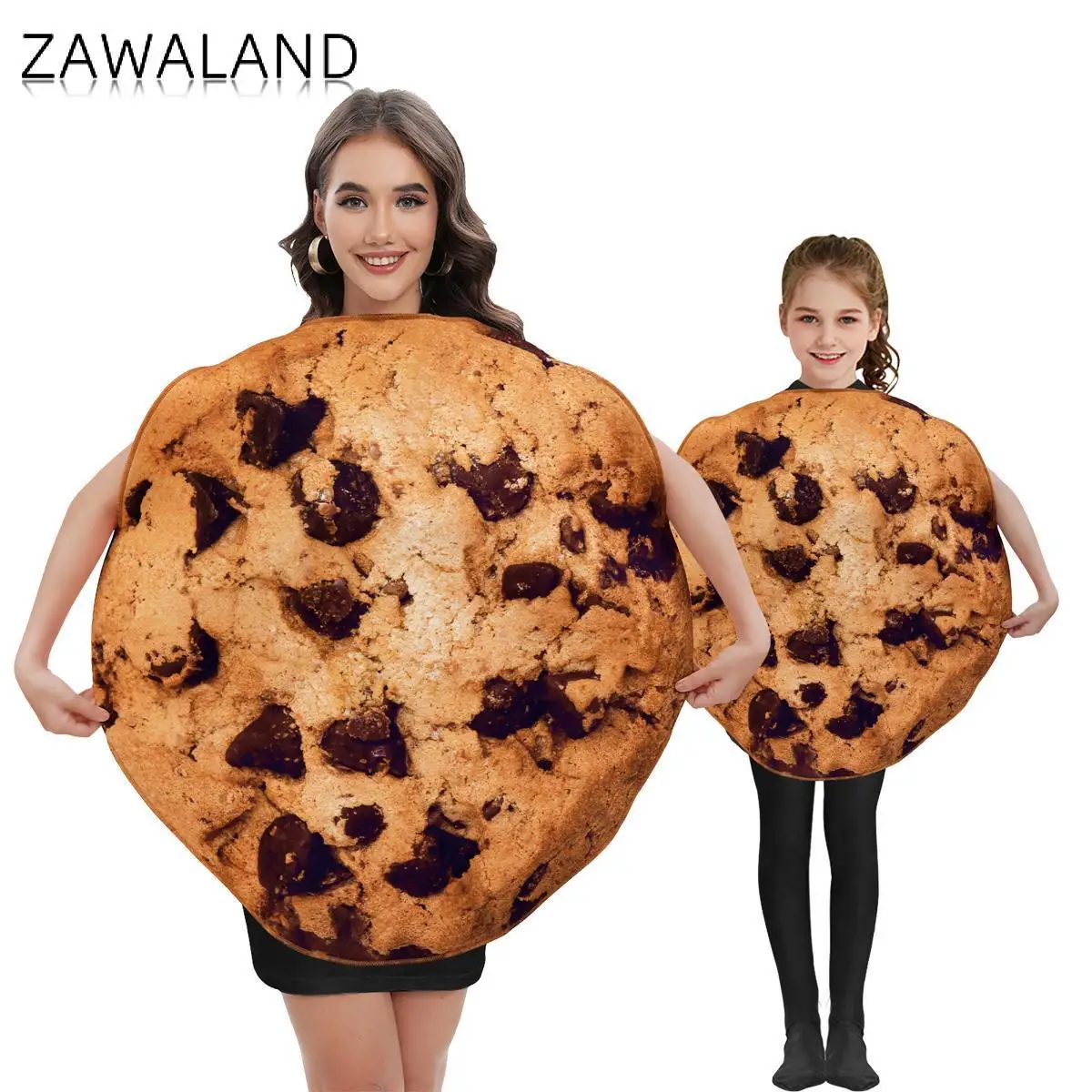 Zawaland Cookie Cosplay Costume Adult Kid Halloween Suit Fancy Food Party Clothes Carnival Disguise Wear Unisex Holiday Outfits