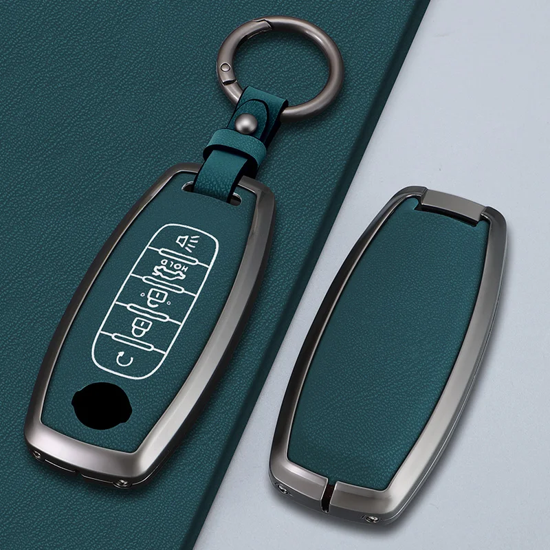 

3 4 Buttons Zinc Alloy Car Shell For Nissan X-trail T33 Qashqai J12 Teana Altima Ariya 2022 2023 Key Case Cover Holder Keychain