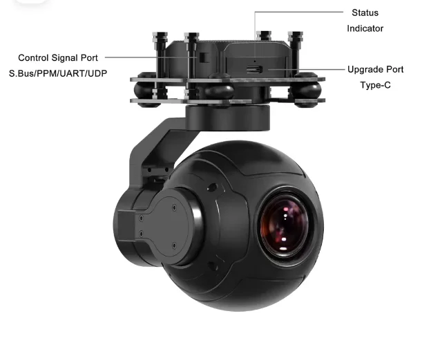 Siyi Zr10 2K 4Mp Qhd 30X Mixed Zoom Gimbal Camera with 2560X1440 Hdr Night Vision