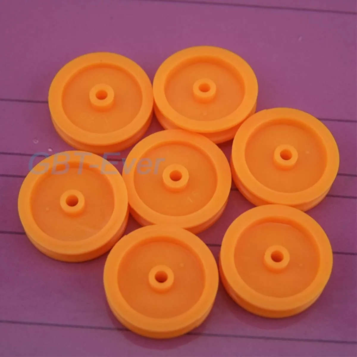 10Pcs Plastic Single Layer Pulley Large Circle OD 16.8mm Small Circle OD 4mm Bore 1.95mm Drive Pulley Synchronous Belt Pulley