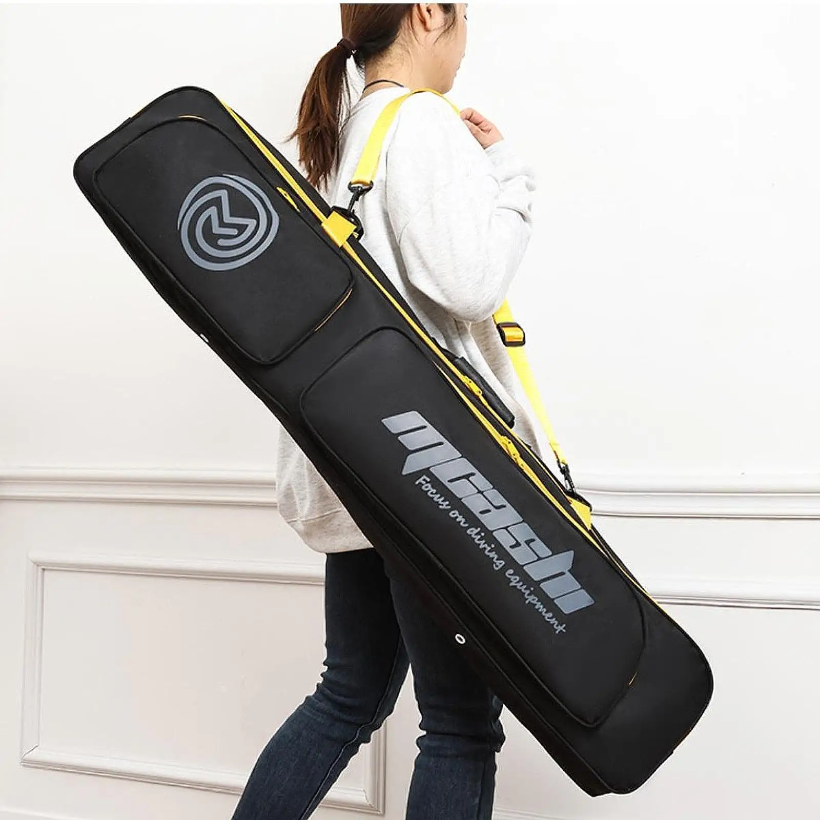 

Long Fins Bag Freediving Can Store Diving suits Adjustable Strap Snorkeling
