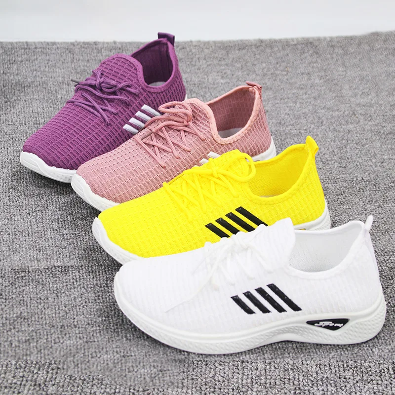 Spot adult mesh sneakers women's lightweight running shoes sneakers women's casual fashion lightweight running shoes