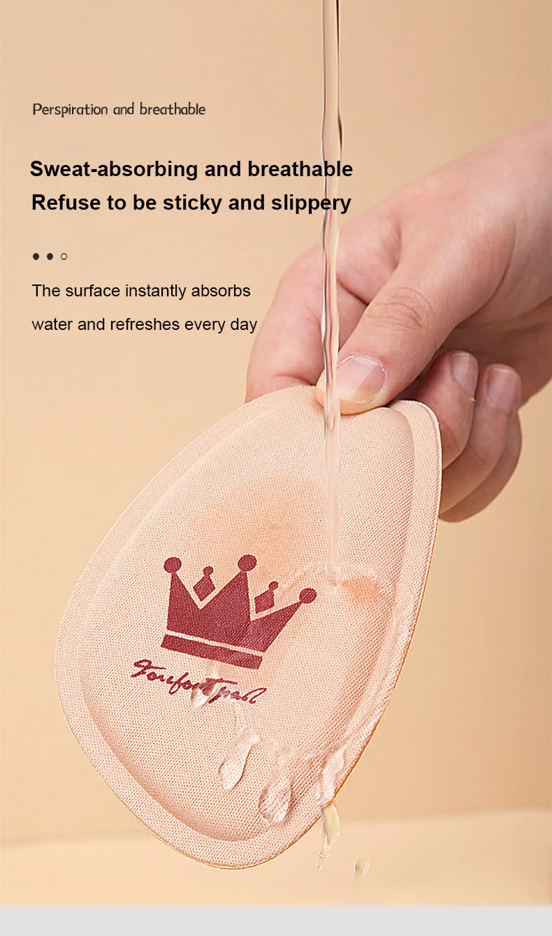Frauen Vorfuß Pad Schmerzen Relief Einsatz Halbe Größe Einlegesohlen Nicht-slip Kissen Schuh Atmungsaktive Schweiß Absorbieren Fuß Pads für schuhe – Detail 7