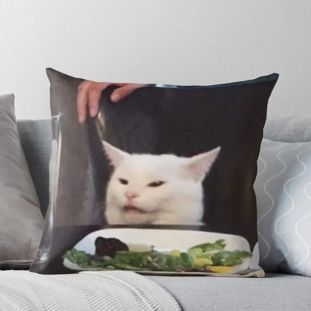 smudge cat meme Throw Pillow Sofa Cushion Cover Cushions For Sofa Sofa Cushions Covers Cushions Cover pillow