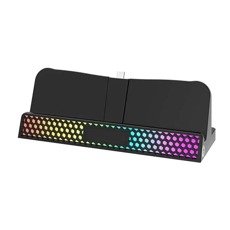 

ABKN-For PS5 Портативная зарядная подставка с RGB-подсветкой для консоли PS5 Portal, черная
