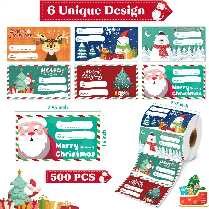 5000pcs Christmas Gift Tags for Christmas Presents - Christmas Gifts for Women Men Kids Christmas Wrapping Paper Xmas Gift Bags