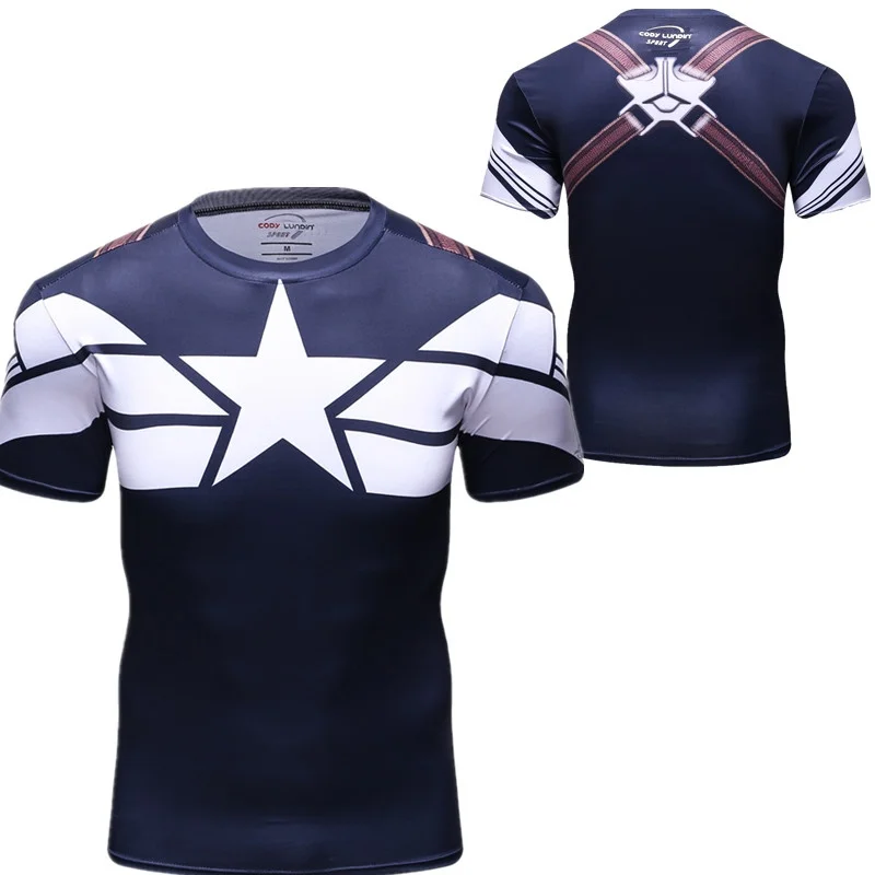 Theme sports tight fitting short sleeved T-shirt round neck slim fit breathable fitness running casual wear