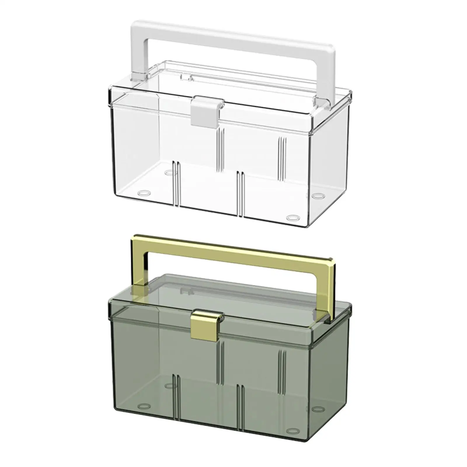 Boîte de rangement portable pour médicaments, boîte de maquillage, adaptée au bureau, au camping, à la famille