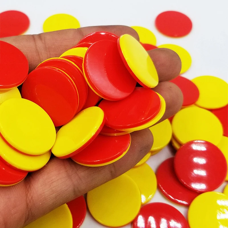 Red Yellow Counters Two Color Counting Chips 25MM Montessori Math Materials Kids Educational Teaching Supplies For The Classroom