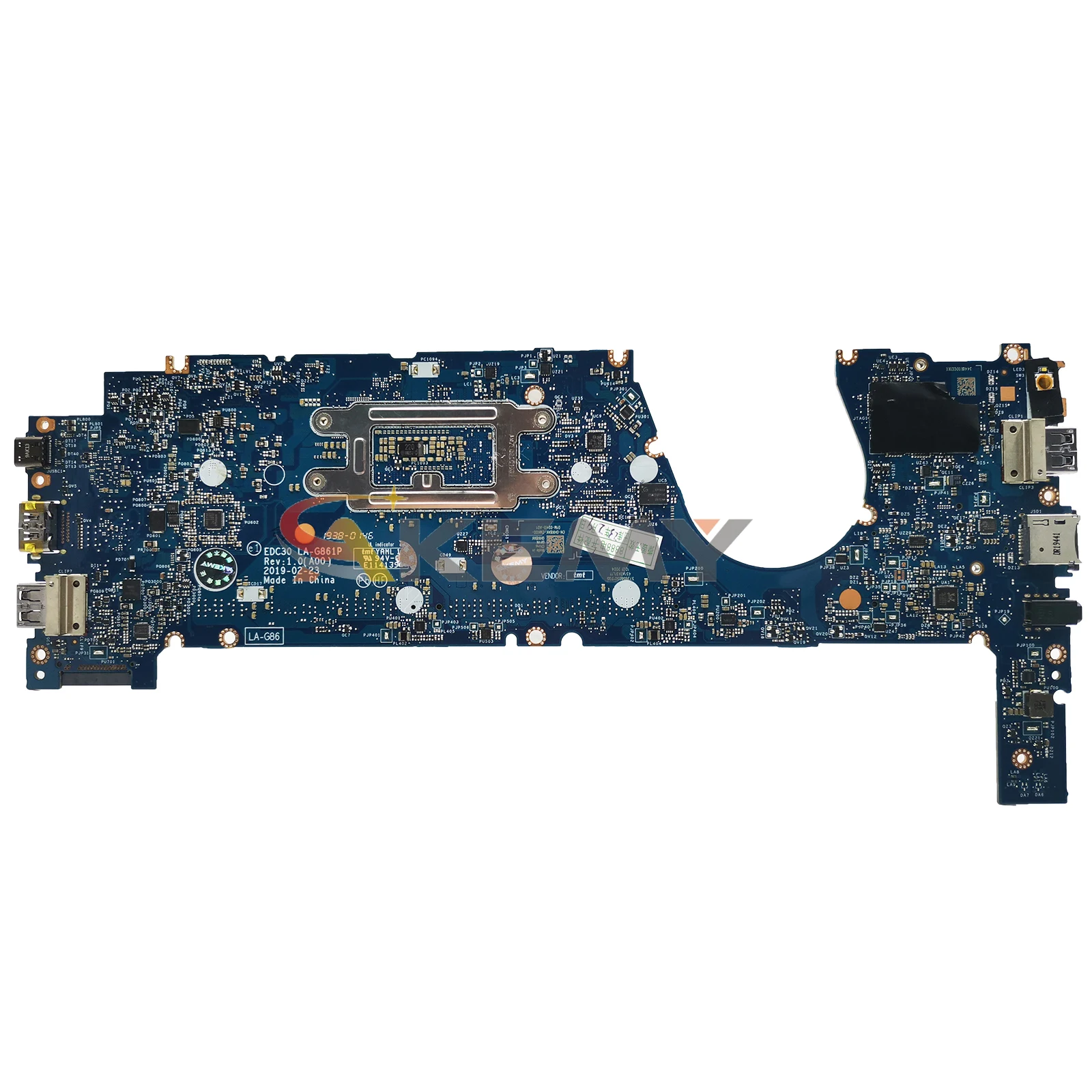 Placa base LA-G861P para Dell latitud 7370 0HX8XK 09XFPT 0tcdgc 0HX8XK portátil CPU i5 i7 8th Gen