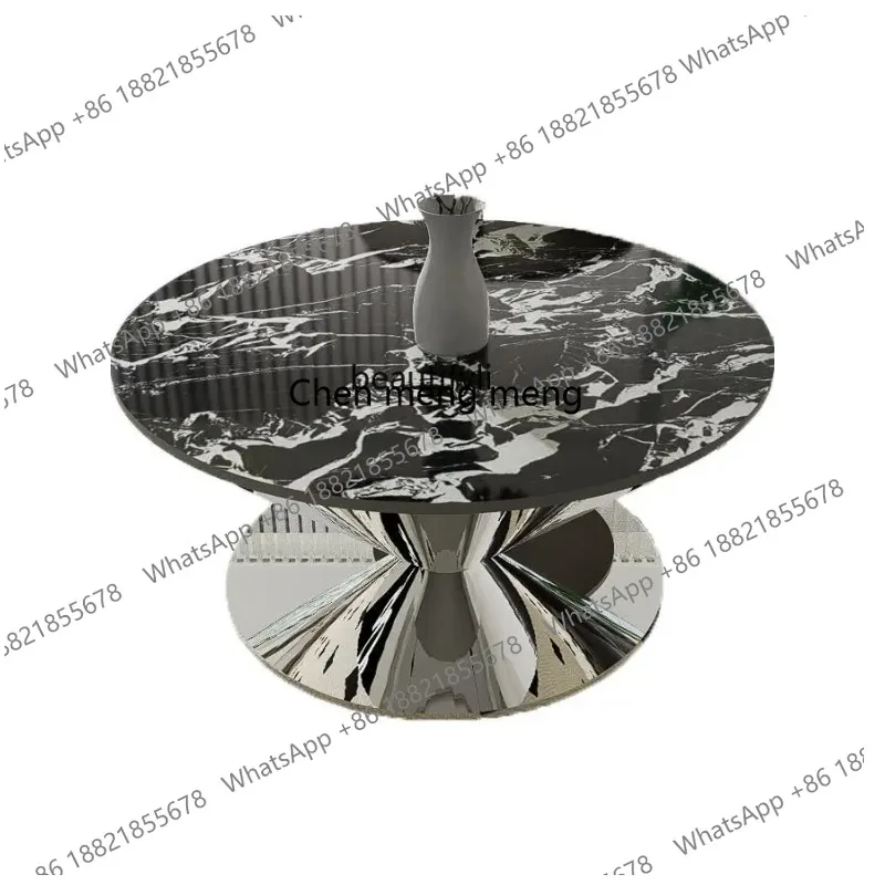 

Italian minimalist round flying saucer coffee table living room home modern simplicity light luxury high sense