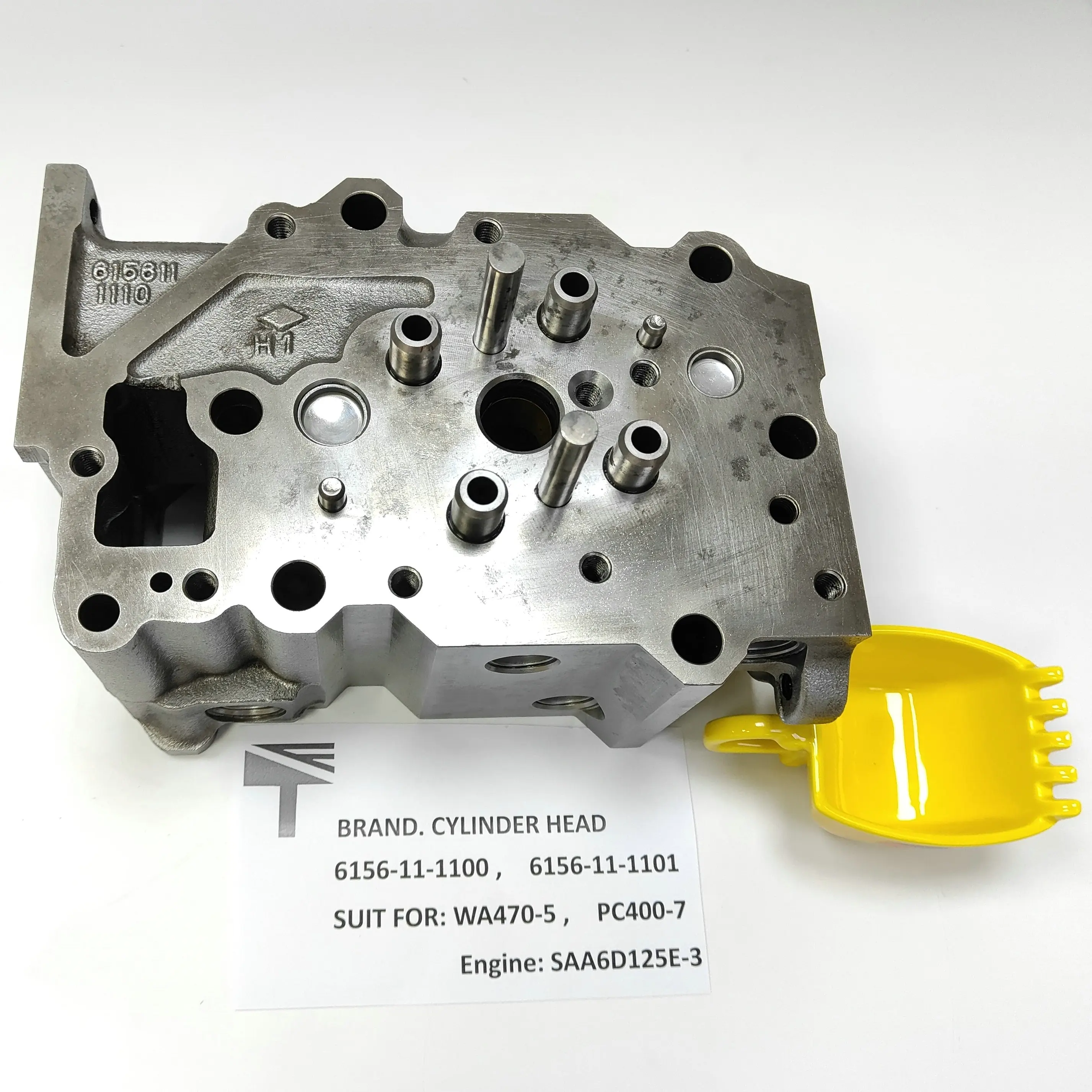 

Diesels engine cylinder head 6156-11-1100 6156-11-1101 engine saa6d125e-3 for wheel loader wa470-6 excavator pc400-7 OEM quality