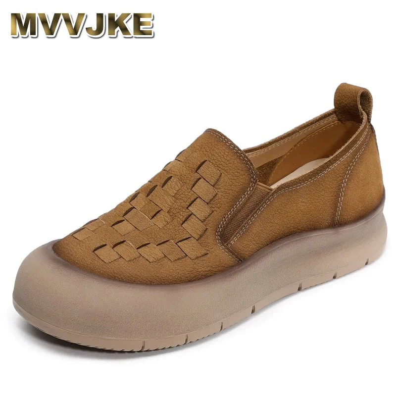 

Retro Handwoven Slip-On Women's Faion Casual oes Breathable Lightweight Anti-Slip Loafers