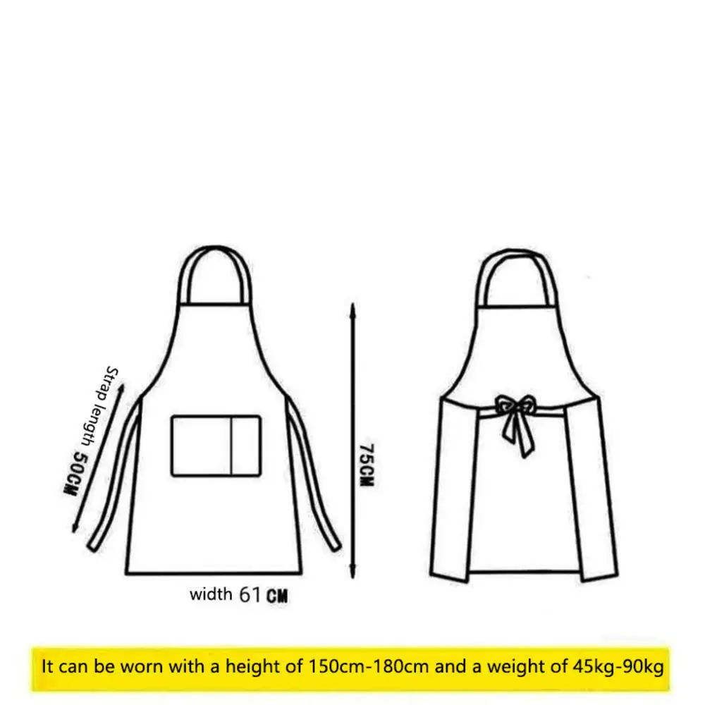 Apron Women\'S Kitchen Waterproof And Oil-Proof Household Can Wipe Hands Cute Fashion New Cooking Work Kitchen Accessories