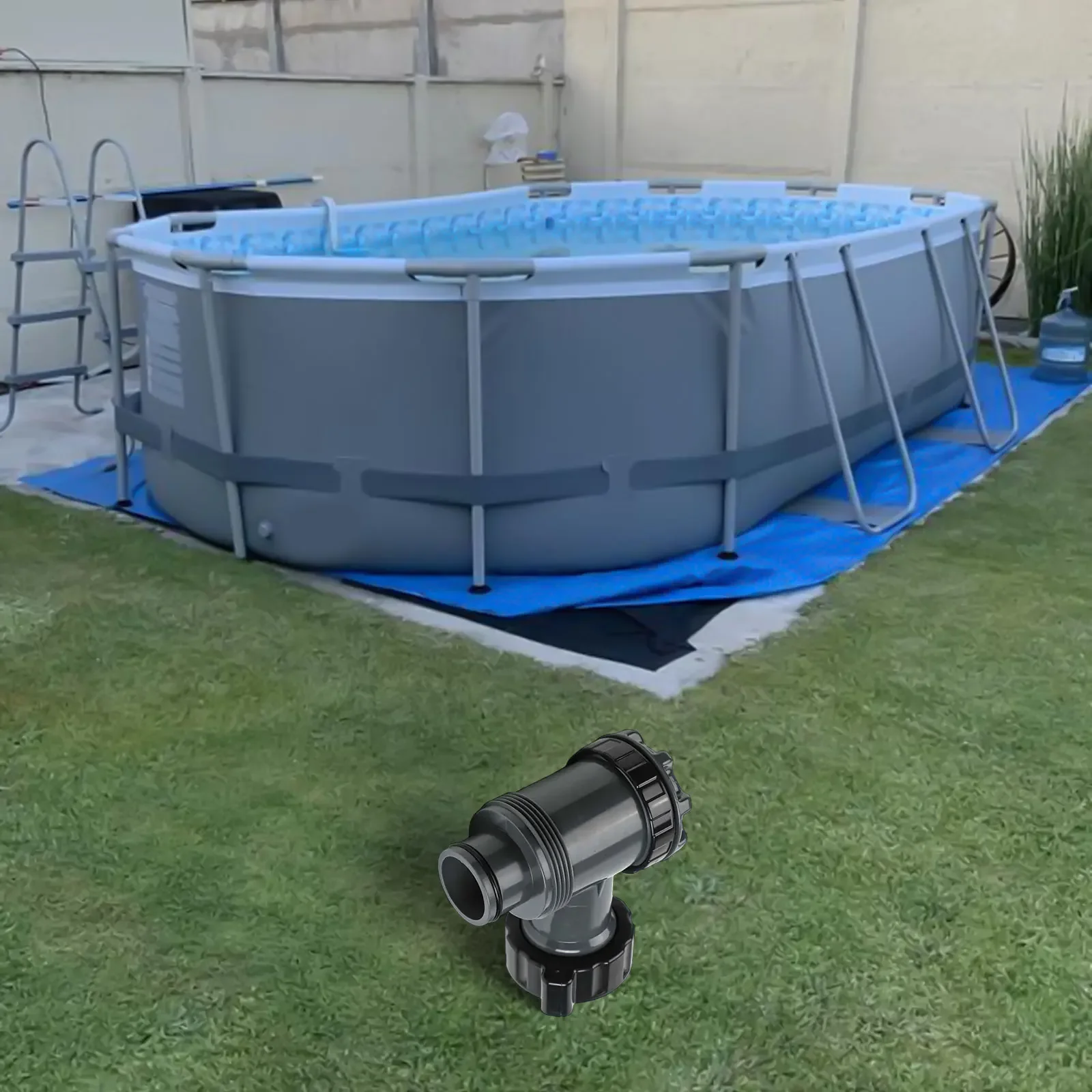 

Инструмент для фильтрующего насоса Компонент фильтрующего насоса как сменный клапан для изображения, совместимый с 1-1 2-дюймовыми шлангами, надежное соединение