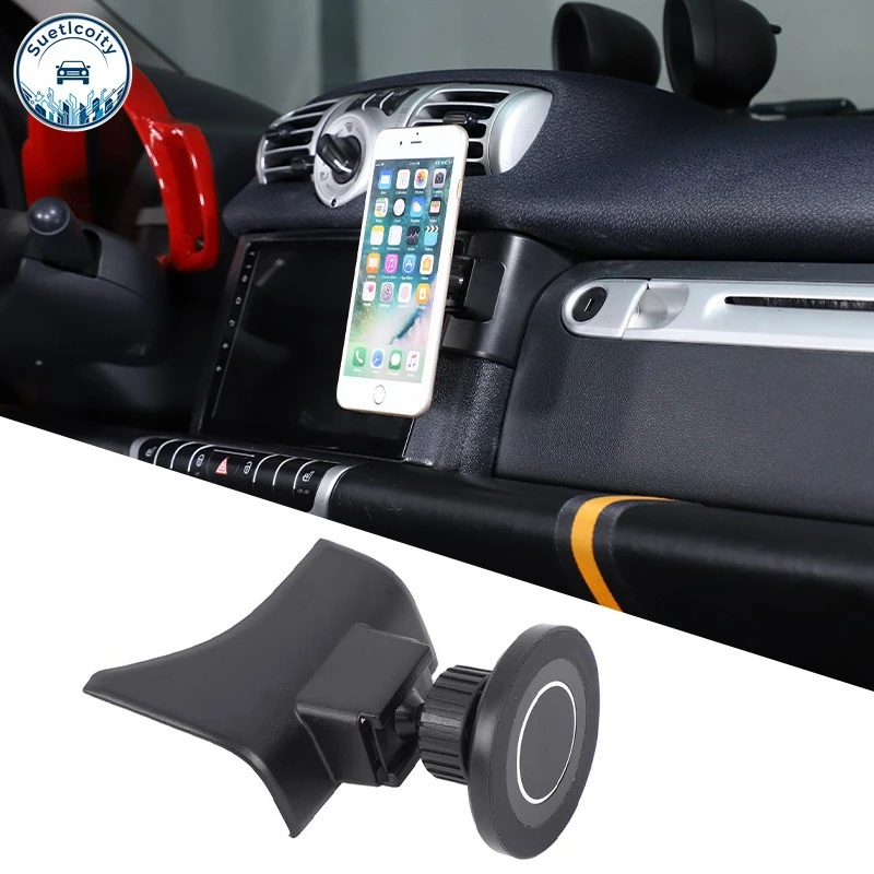 Interior Accessories For Mercedes Benz Smart 453 Fortwo Forfour 11-15 ABS Black Car Phone Holder GPS Navigation Bracket LHD RHD