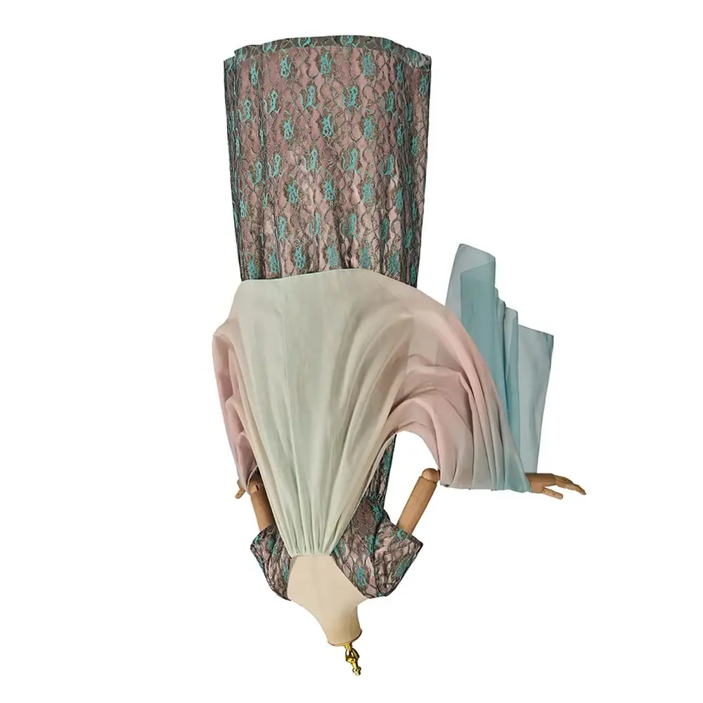 

Kate Sharma Cosplay Costume Medieval Vintage Women's Floral Regency Dress High Waistline Tea Party Ball Gown