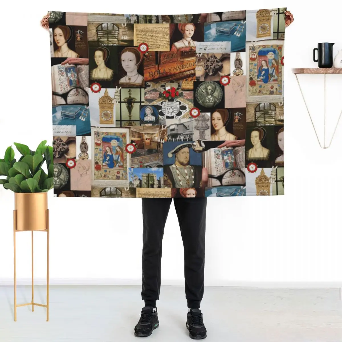 Anne Boleyn Collage Throw Blanket Cozy Sofa Blanket for TV Watching Napping