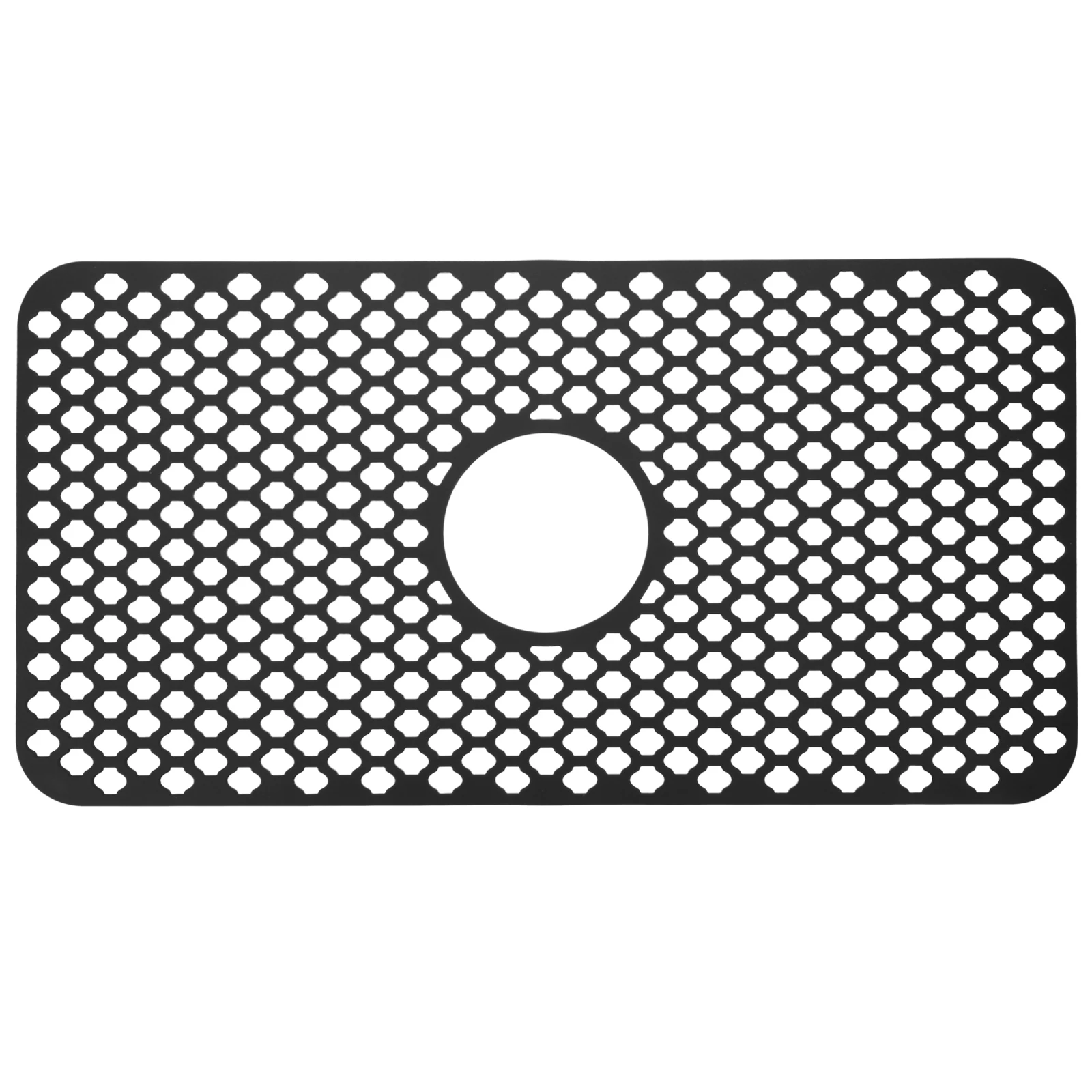 

Silicone Draining Sink Mat Kitchen Accessory Hollow Anti Scalding Sink Protector Lightweight Easy Clean Durable Safe