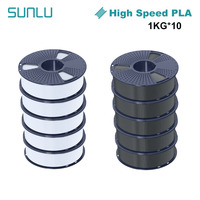 SUNLU 10KG High Speed PLA 3D Printer Filament 1KG 1.75mm ±0.02MM High Flow Speedy 3D Printer Filament Designed for Fast Printin