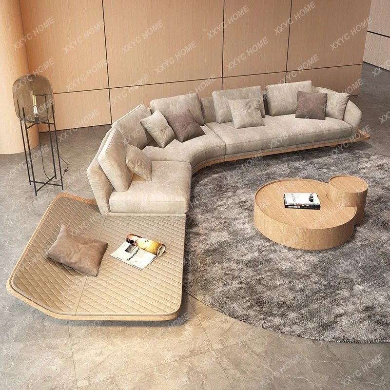 X40  Minimalist Curved Corner Fabric Sofa