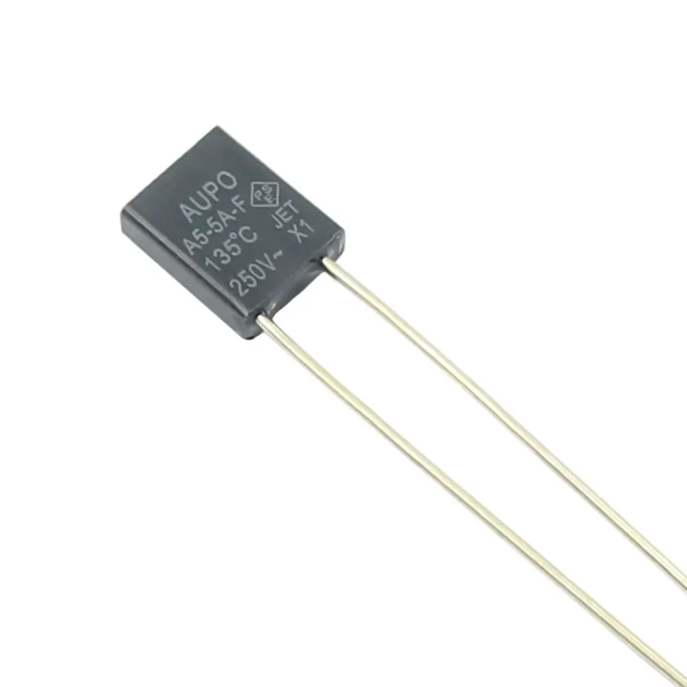 

50pcs A5-5A-F Thermal Fuse TF Cutoff 135C 135 Degree 5A 250V AUPO RH Square Temperature Switch Control