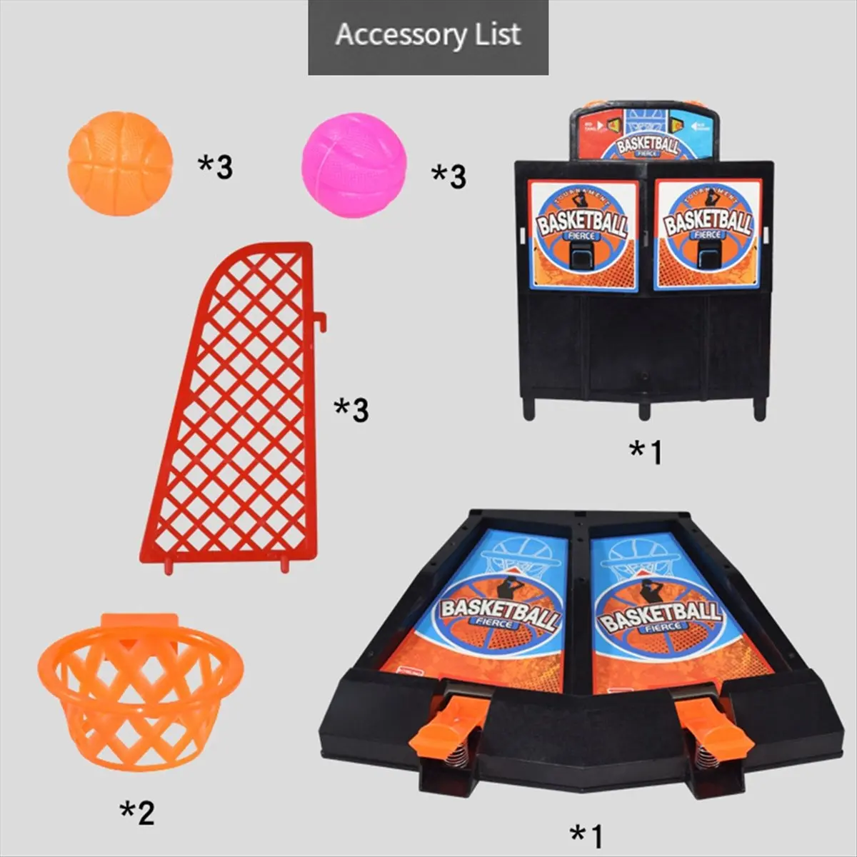 AA80 2-Player Desktop Basketball Game Finger-Controlled Mini Basketball Court, Fun Tabletop Sports Game for Home and