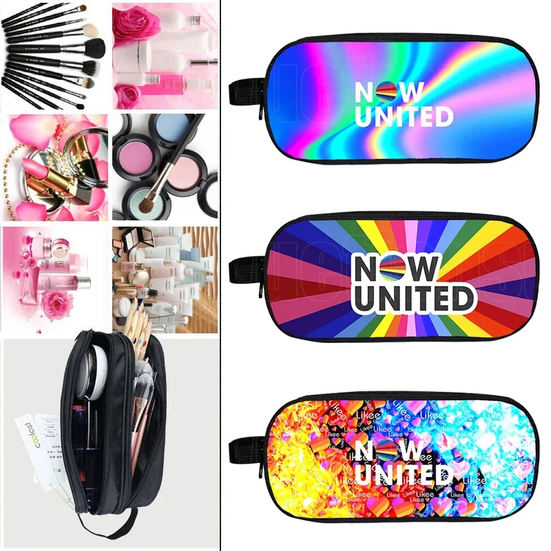 new 3D PrintNow United Pencil Case NU Team Women High Quality Cosmetic Bags Children Girls School Supplies Double Layer Pen Bag