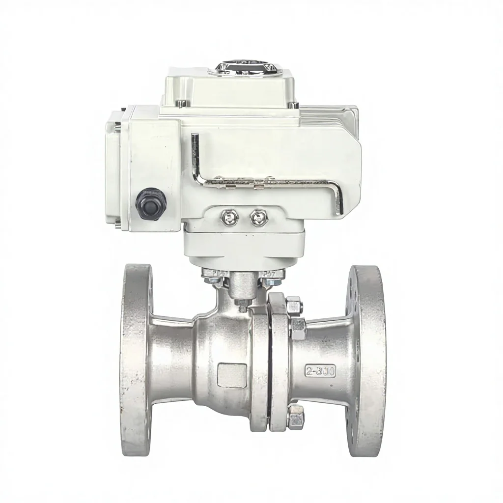Hot Sale High Temperature DC24V DN50 PN16 Flanged SS304 SS316 Electric Actuated Ball Valve 2 Way Motorized Actuator For Water