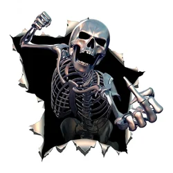15cm/20cm Car Sticker Creativity Metal Angry Skeleton Skull Accessories Decal Decals Accessory Supplies Custom Stickers For Cars