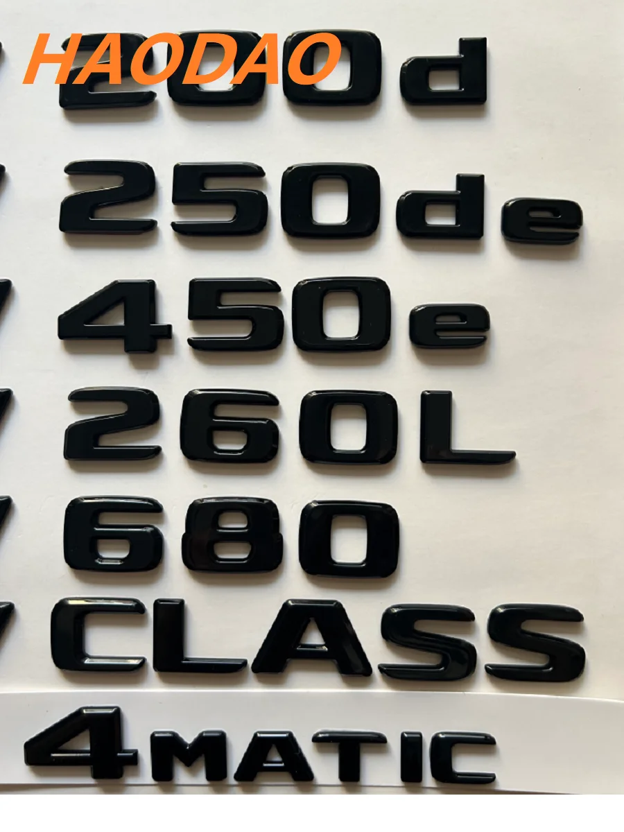 Gloss Black for Mercedes Benz FWD X247 GLB35 AMG GLB180 GLB200 GLB220 GLB250 GLB180d GLB200d GLB220d GLB250d 4MATIC Emblems