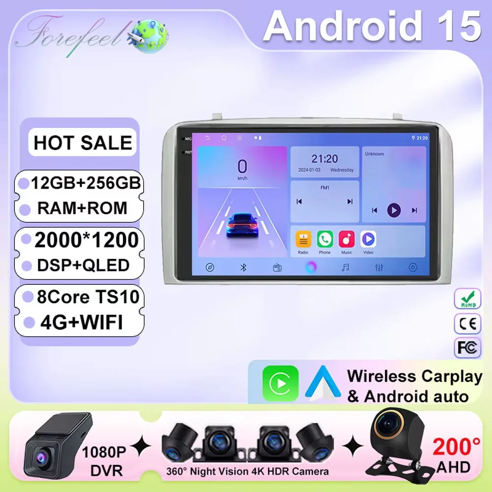 

Car Radio Android 15 For Alfa Romeo 147 GT 937 2000-2010 GPS Navigation Android Auto Carplay Wifi Screen Stereo Display No 2din