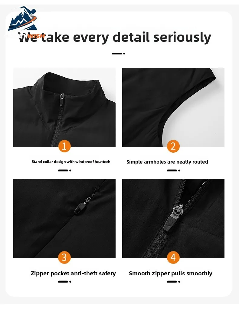 MONEYWISH الرجال أسفل سترة 2025 الجرافين زائد المخملية سميكة الباردة برهان الدافئة جاكيت بلا إكمام الترفيه في الهواء الطلق الشتاء أسفل سترة #2