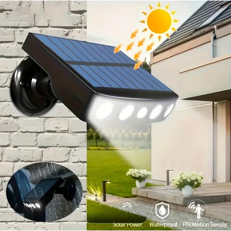 

Solar Security LED Light Motion Sensor Outdoor Light,Anti-Theft Design with Real-Time Infrared Sensor,Plastic Lamp Shade, 2pack