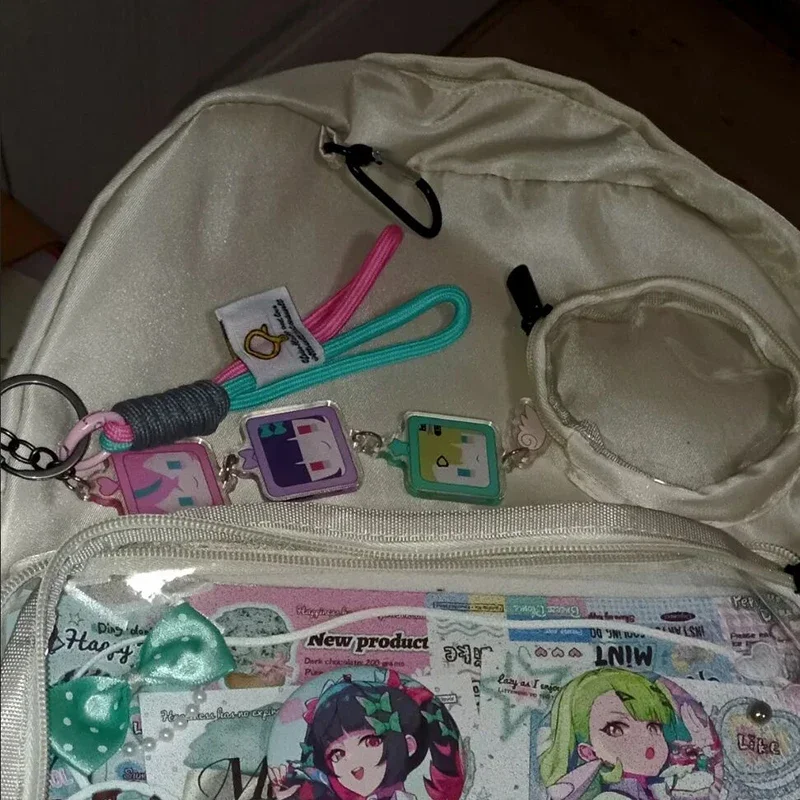 Game Angels of Delusion Sunna Aria Nangong Uha Cosplay Keychain Acrylic Keyring Key Chain Bag Accessory Prop